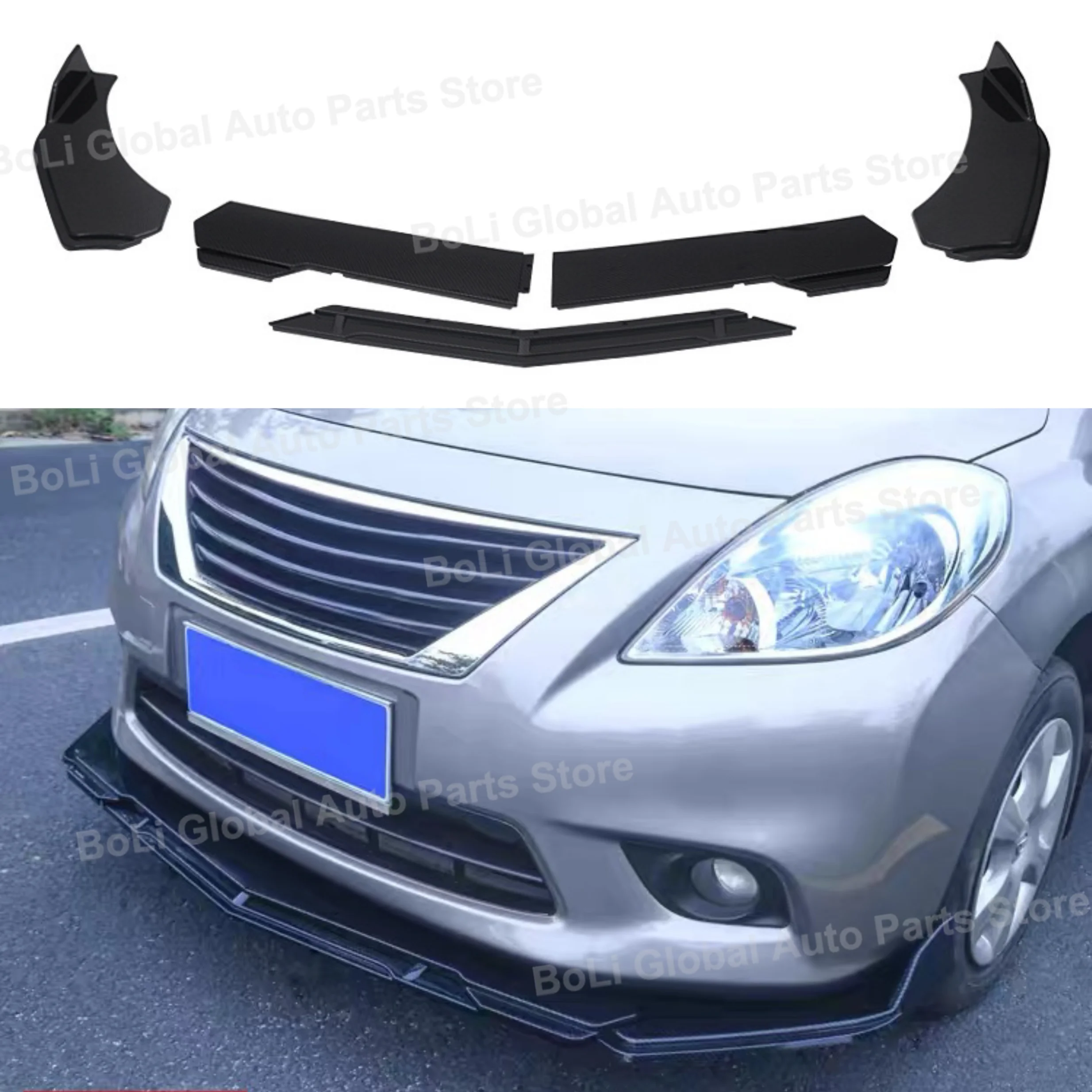 5pcs Upgraded Front Bumper Shovel with Stepped Design High-Quality ABS Material Car Accsesories Accessory