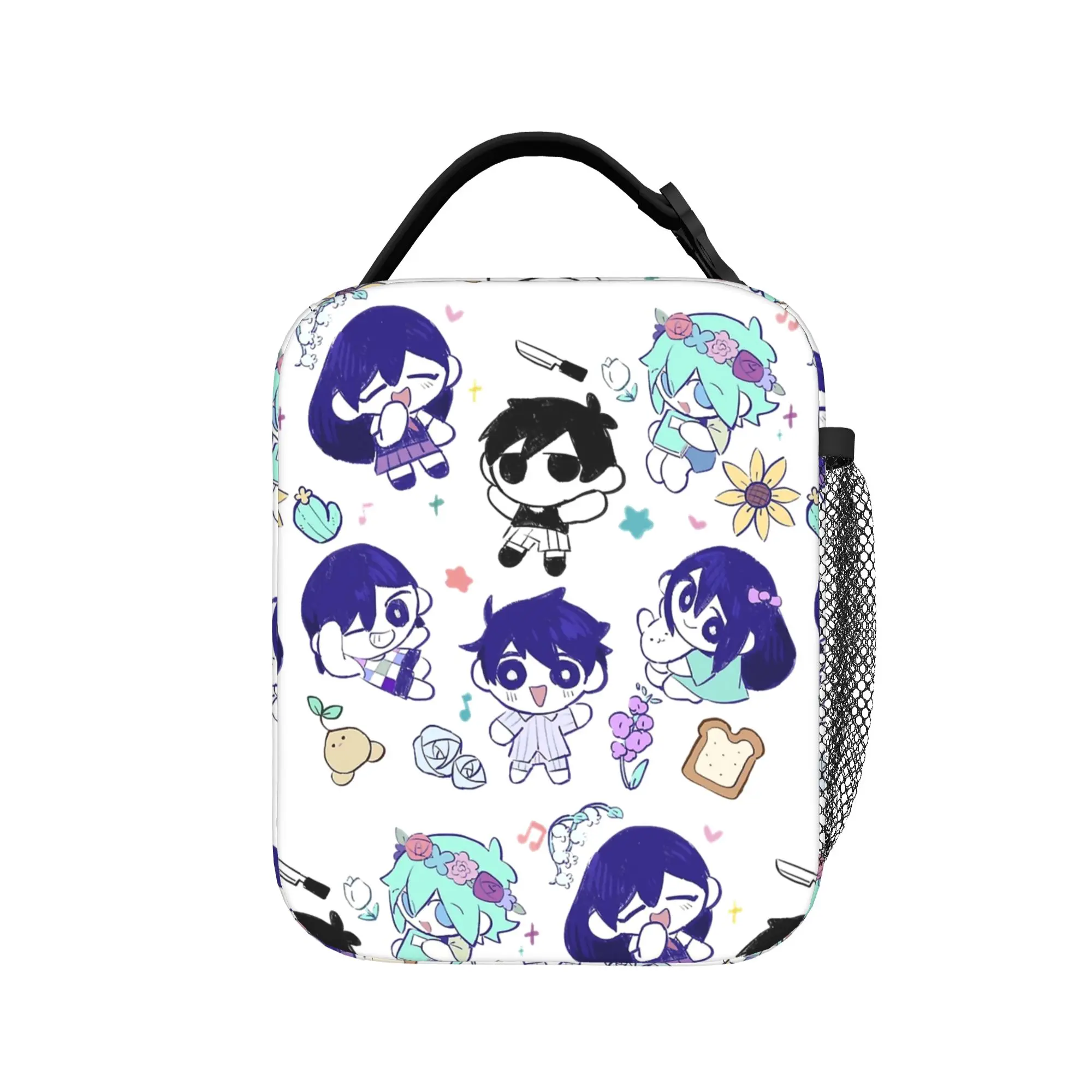 Omori Friends Game Thermal Insulated Lunch Bag for Picnic  Portable Food Bag Container Thermal Cooler Lunch Box