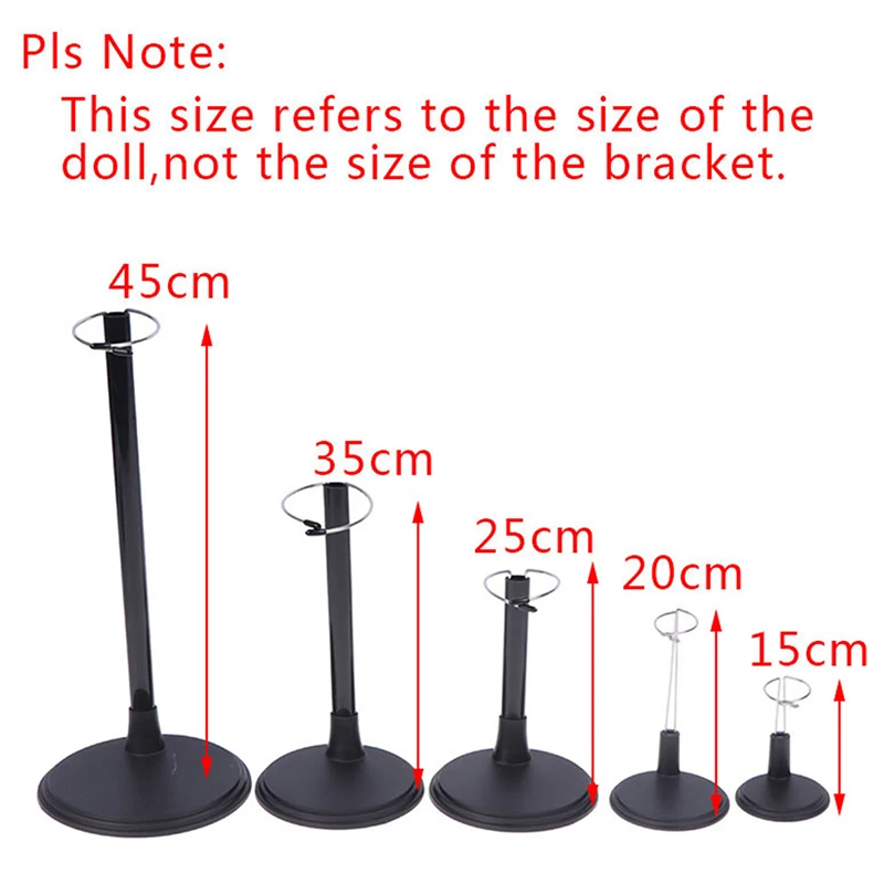 1pc 15cm 20cm 25cm 35cm 45cm Adjustable Metal Doll Stands Holder Professional Display Base Holder for Dolls Toy