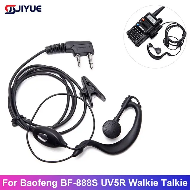 2-pinowy zestaw słuchawkowy Walkie Talkie Słuchawka douszna K-Plug Przewodowa dwukierunkowa słuchawka radiowa do Baofeng BF-888S UV5R Walkie Talkie 992 Earwear