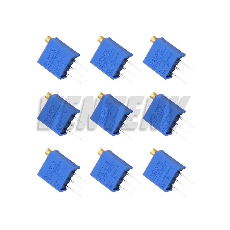10 sztuk 3296W potencjometr precyzyjnie regulowany rezystancja wieloobrotowe przycinanie 1K 2K 5K 10K 100K 103 100R potencjometr trymera