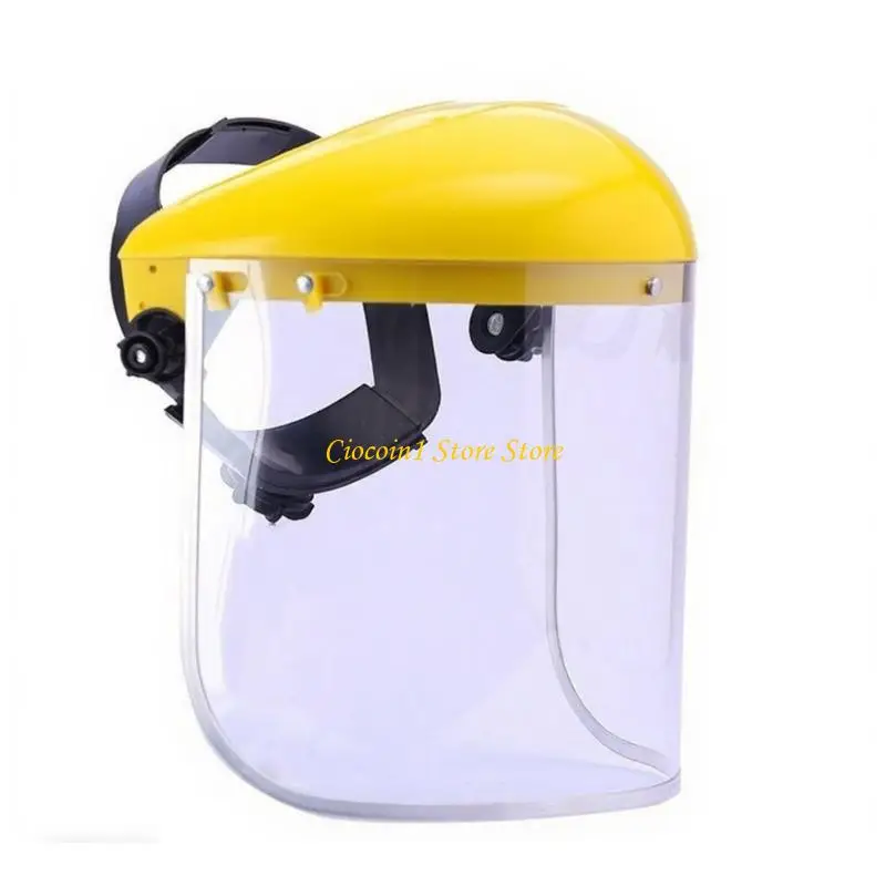 Full Coverage Protective Face Mask Clear Shield Resistance To Impacts Adjustable Headgear Safety Helmet Hat