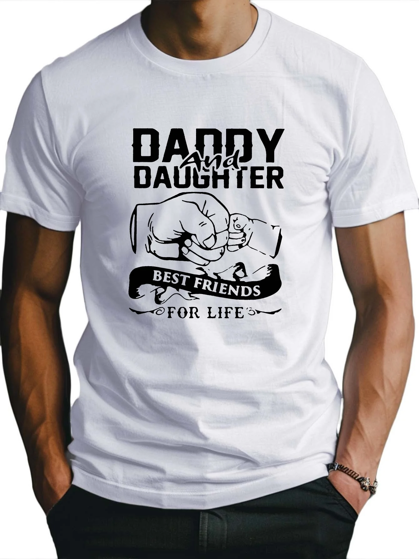 

Новая мужская футболка с буквами Fist Daddy, летняя футболка для мужчин, уличная одежда унисекс, топы, 2026, пуловеры с графическим рисунком