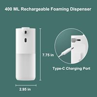 400ML IPX5 Waterproof Wall-Mounted Touch-Free Hand Washing Sanitizer Foam Liquid Intelligent Sensing Automatic Soap Dispenser