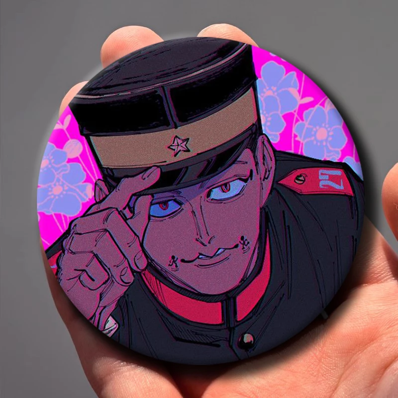 Anime G-Golden K-Kamuy Badge Cartoon Character Enamel Brooches Backpack Clothes Hat Pins Jewelry Ornaments Gift for Kids Friends