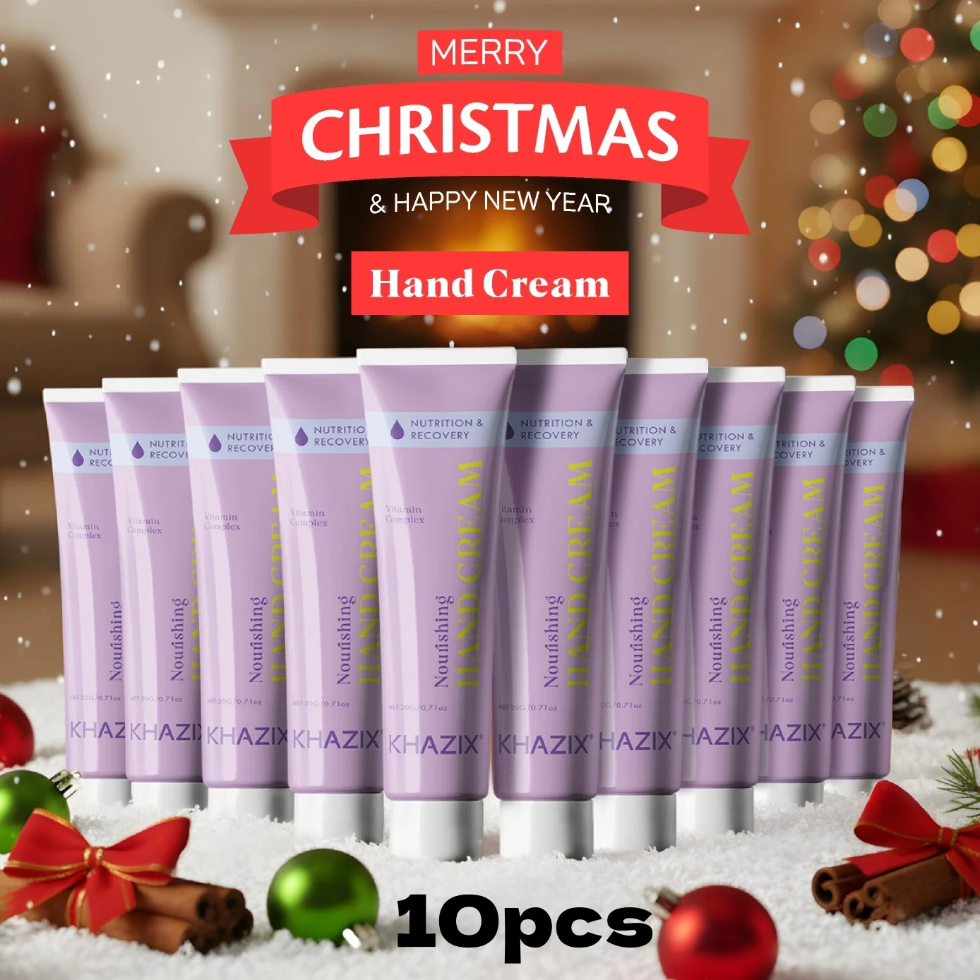 Warmes Weihnachtsgeschenk: Handcreme mit Sheabutter. Pflanzenbasiert, nährt die Hände und Füße gründlich, hält sie weich und zart dieses Winter