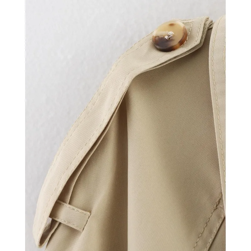 ملابس نسائية فردية عصرية الأكثر مبيعًا AliExpress تتميز بتصميم طية صدر السترة الرجعية معطف قصير مزدوج الصدر