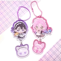 Comic ALIEN STAGE Mizi Sua Acrylic Keychain Charm Keyring Cartoon Versatile Backpack Pendant Pants Decoration Accessories Gift