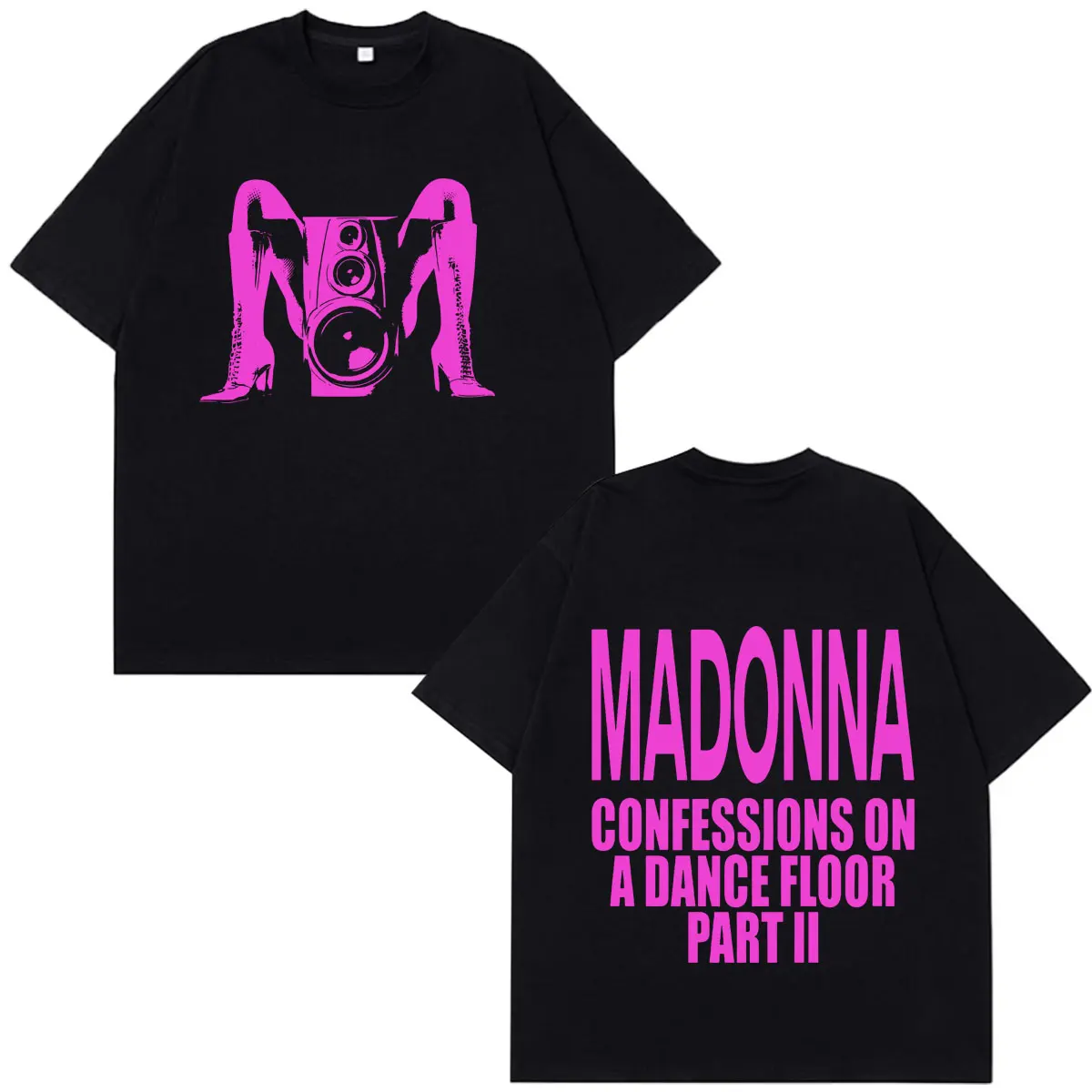 Madonna CONFESSIONS II Album Tour 2026 Print Tee Men Women Aesthetic Trend T-shirts Loose Harajuku Casual Cotton Summer T-shirts