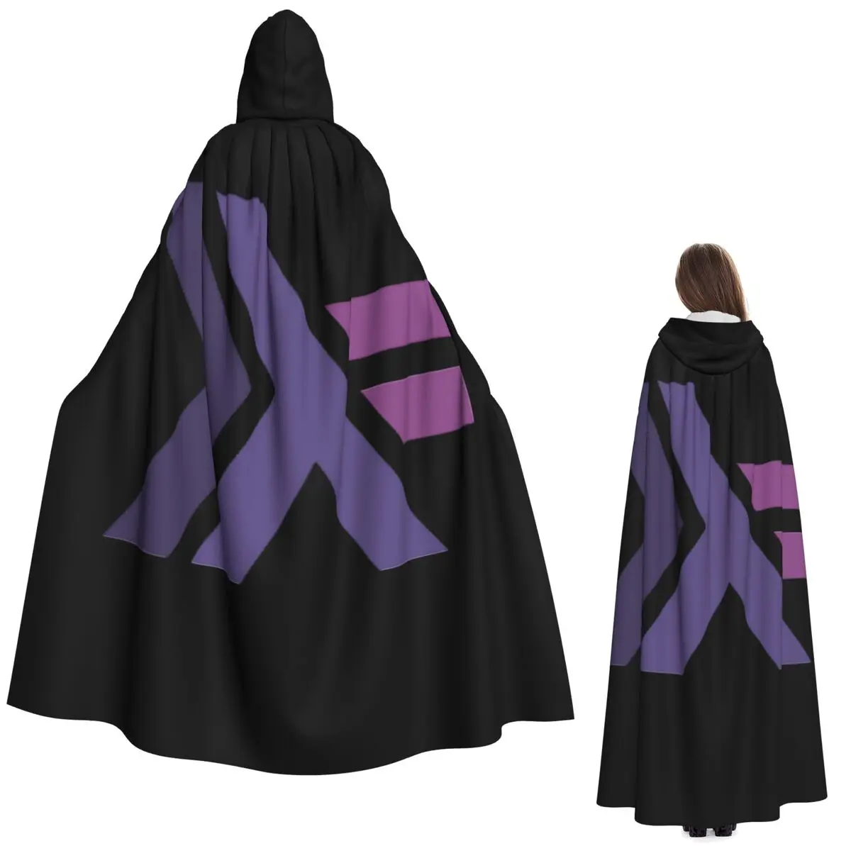 

Официальный длинный плащ Haskell с капюшоном, средневековый костюм ведьмы, накидка для косплея, Хэллоуин, вампир, для взрослых, унисекс