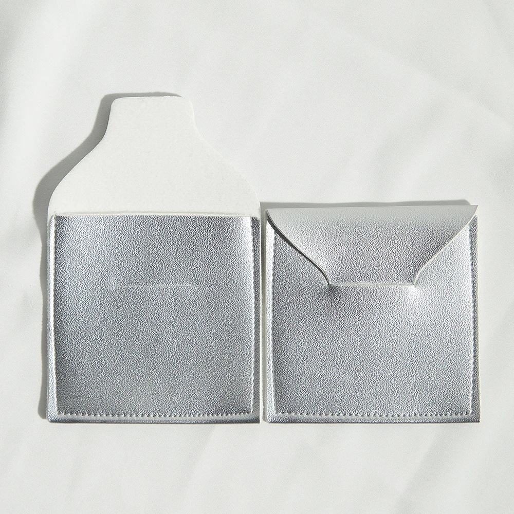 100 Stück PU-Leder Hochzeits-Geschenktüten, Wasserdichte Beutel für Ringe, Ohrringe, Halsketten, Anhänger, Schmuck-Aufbewahrung und Verpackung – Detail 16