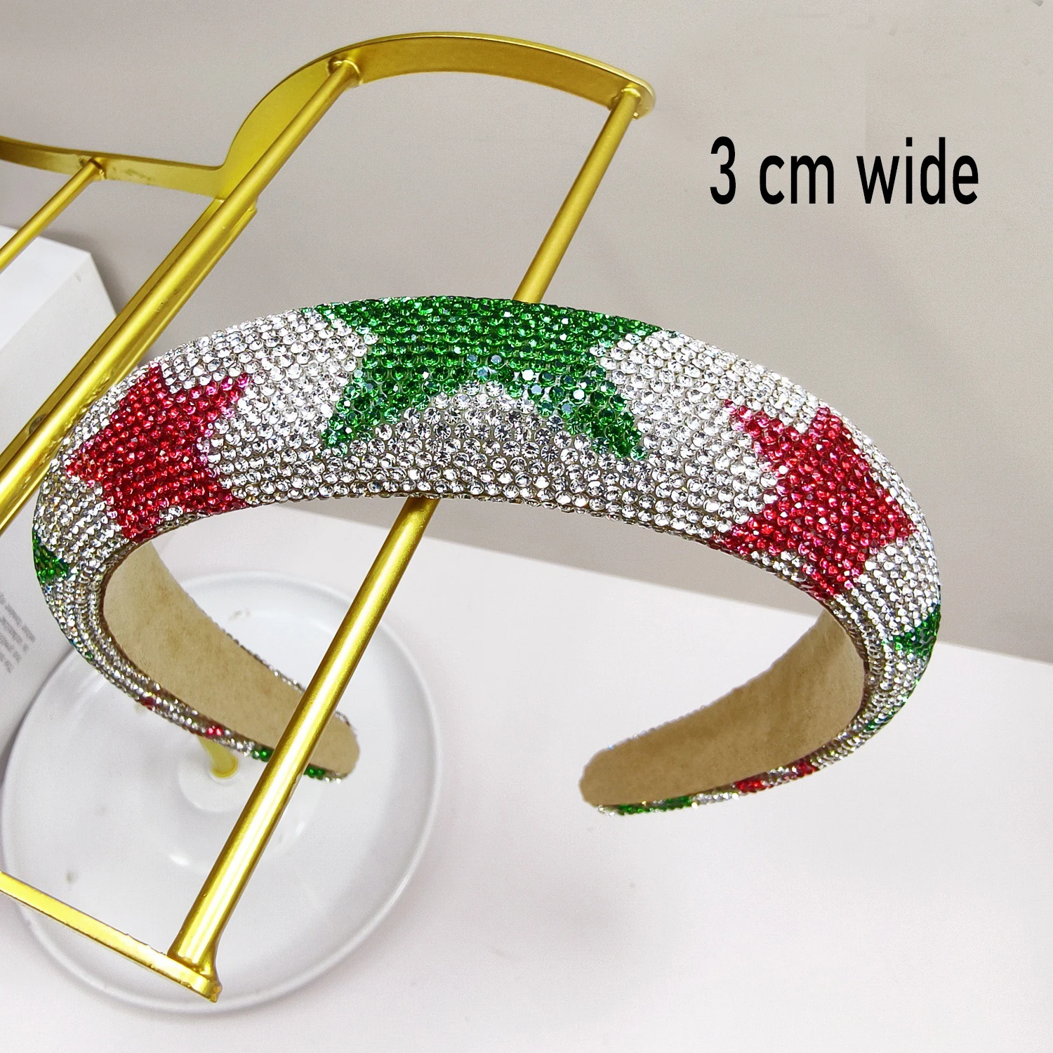 عيد الميلاد حجر الراين ستار القلب الإسفنج مبطن اكسسوارات الشعر مجوهرات الشعر