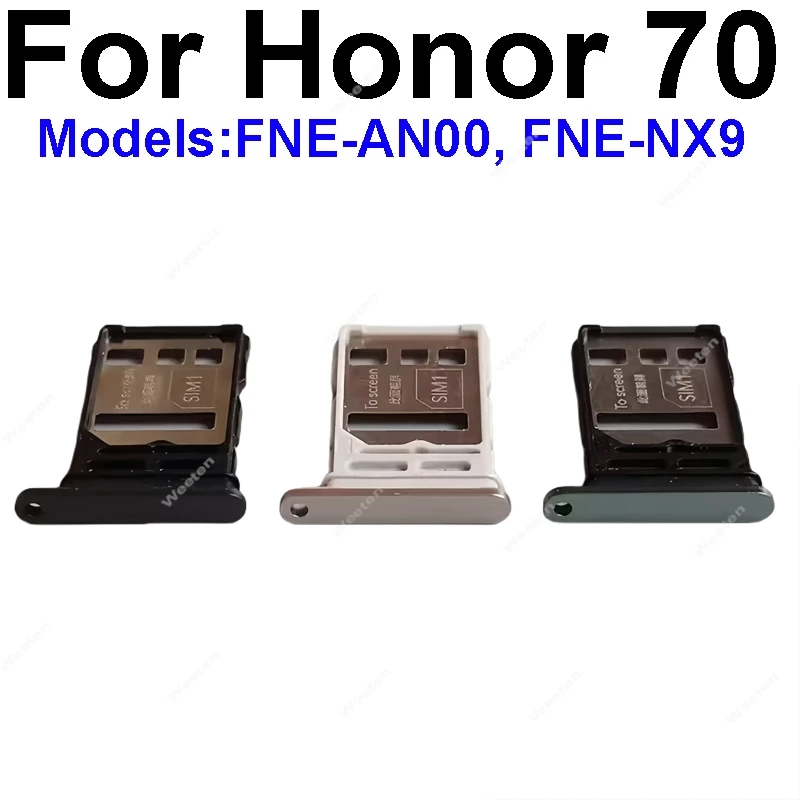 Para Huawei Honor 70 Pro Lite bandeja de tarjeta Sim enchufe adaptador de ranura para tarjeta Sim soporte de conector de ranura piezas de repuesto de reparación