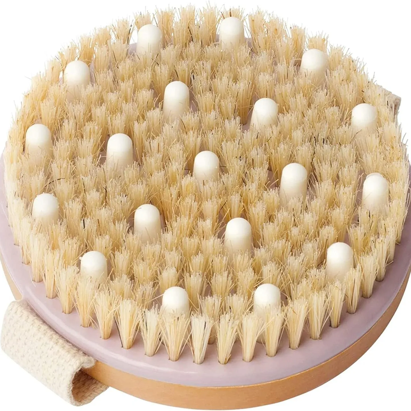 الرطب الجاف فرشاة الجسم شعيرات الخنازير الطبيعية الجلد الجاف التقشير تدليك الجسم تنظيف سبا أداة للتصريف اللمفاوي السيلوليت