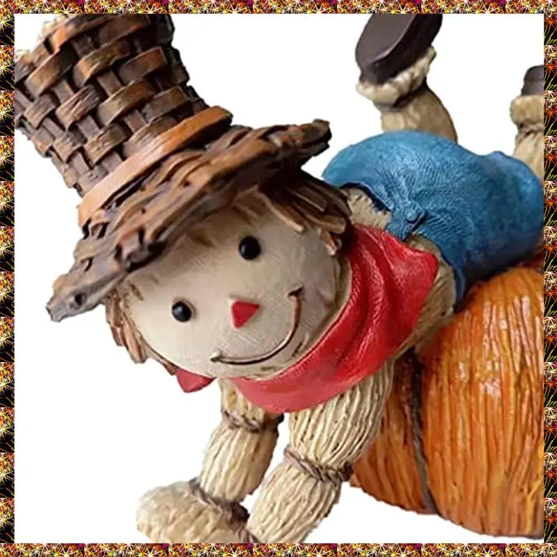 BTCL هالوين زينة زخرفية اليقطين الحصاد تمثال الجدول شمعة حامل الديكور دائم جودة عالية 13.5X8x10.5Cm #6