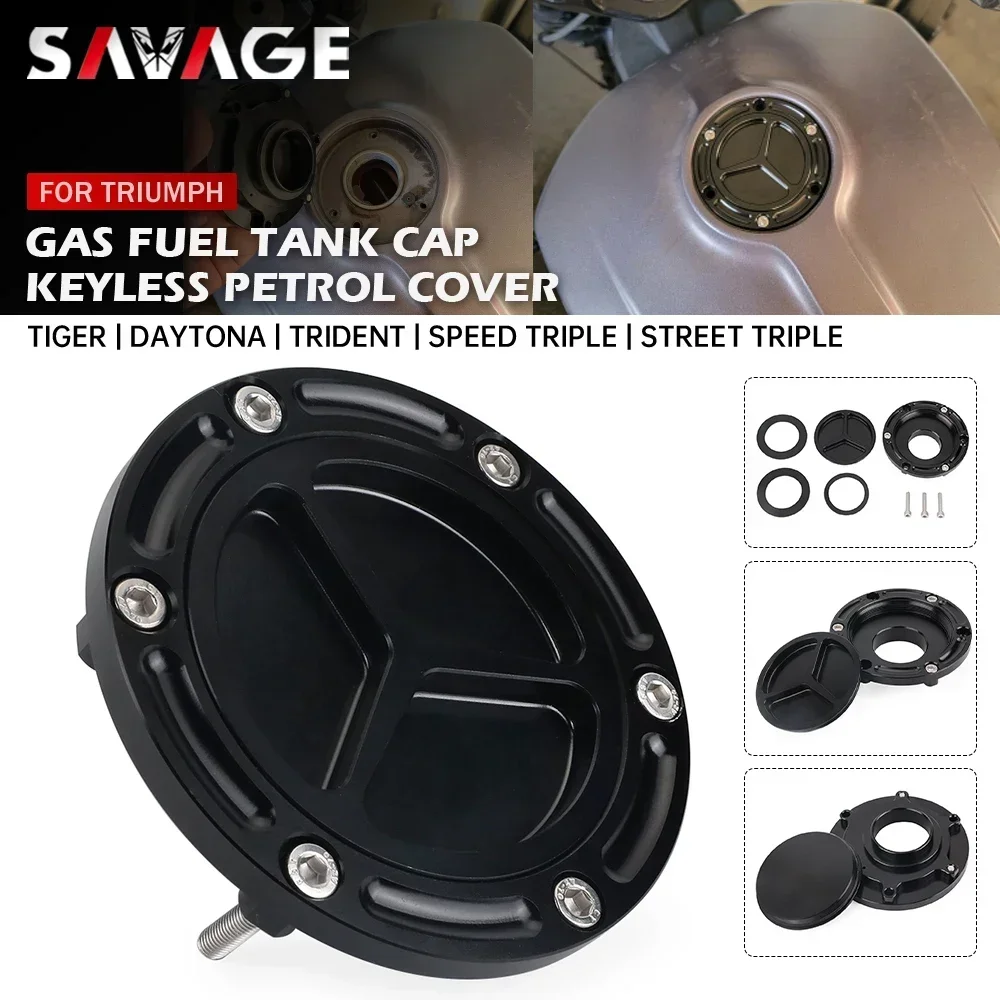 

Gas Fuel Tank Cap For Tiger 800/900/1200 Daytona 955i Speed Street Triple 765 Trident 660 Sprint Motorcycle Keyless Petrol Cover