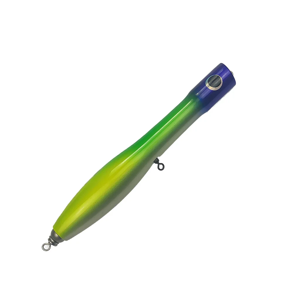 Fisherman Longpen  Wood Floating Popper Stickbait Fishing Lure for Medium And Heavy Popping for GT, Kingfish, BluefinTuna