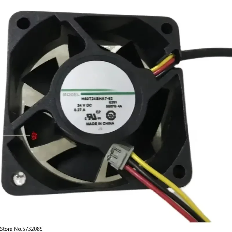 

5PCS Original Japanese NIDEC h60t24bha7-52 6025 24V 0.27A variable frequency fan