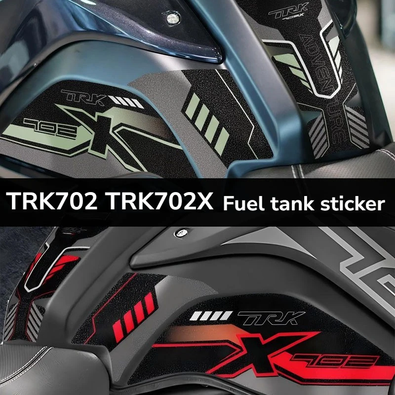 Suitable for Benelli TRK702 TRK702X Motorcycle Accessories Fuel Tank Sticker Rubber Waterproof TPU Anti Slip Fish TRK702