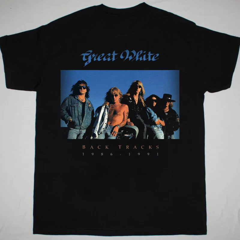 Great White Back Tracks Album Black Unisex T-Shirt All Size S To 5XL BO449