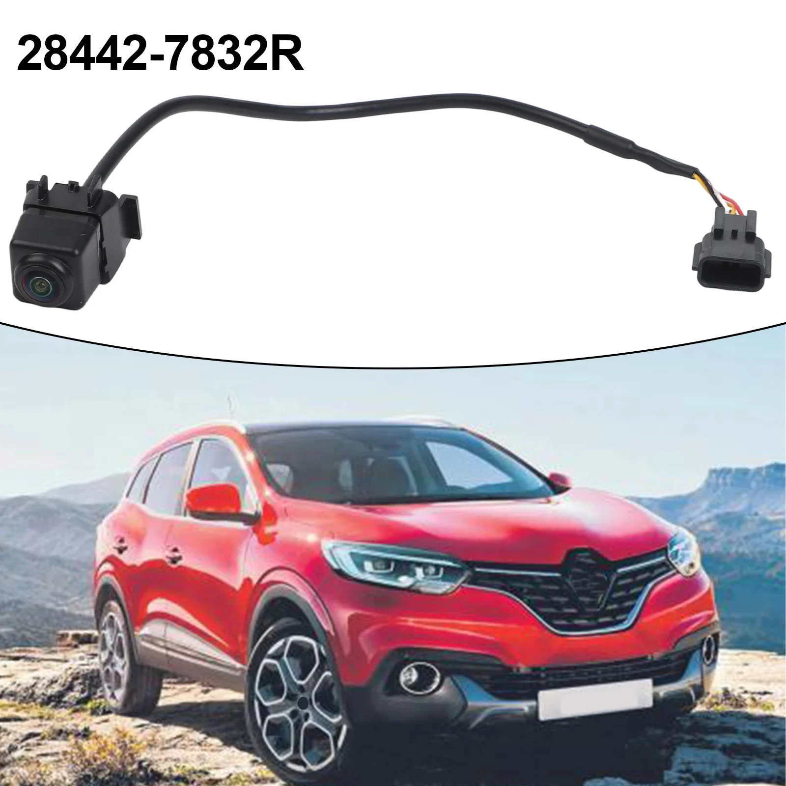 Auto Camera Reversing Camera Black Car Rear View Camera Made Of ABS Material Wear-resistant 12V Voltage Compact Design