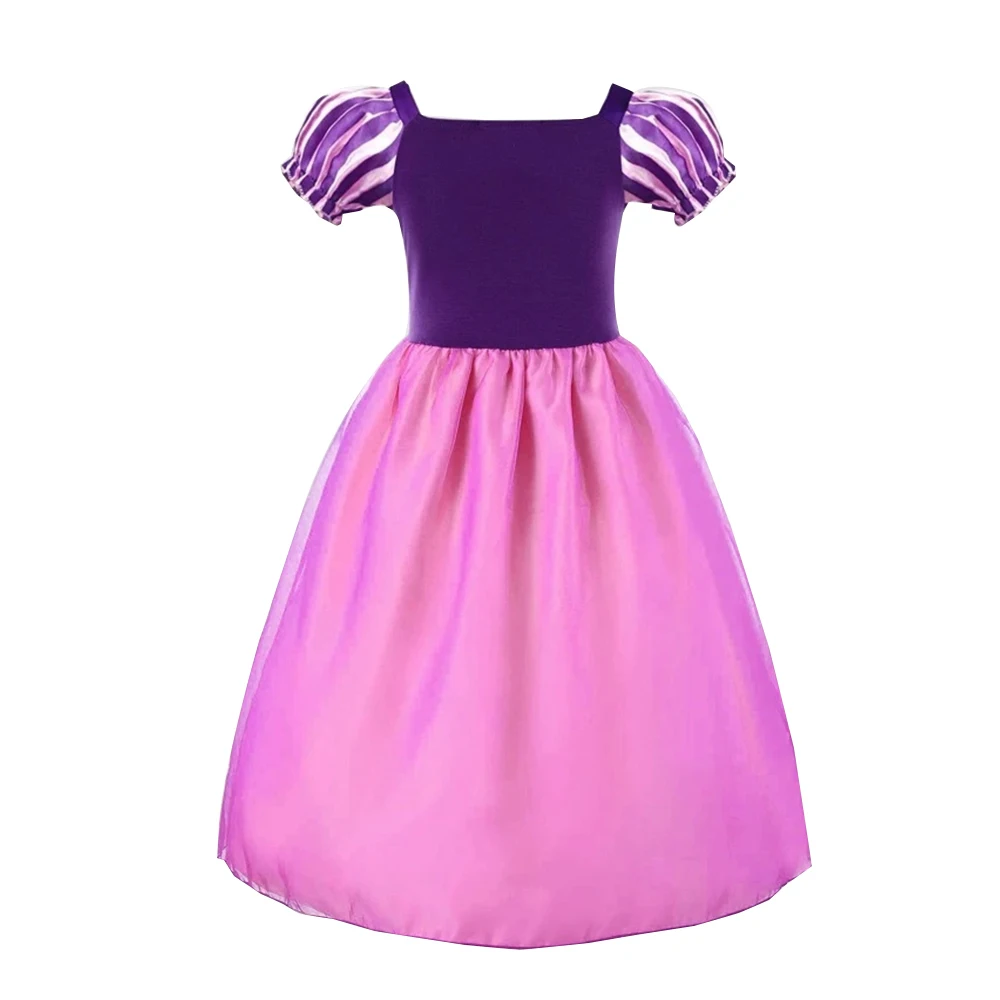 Robe de princesse Disney Raiponce pour enfants, costume d'Halloween Cosplay, robes de fête d'anniversaire, vêtements pour enfants, tenue de fille, 2024