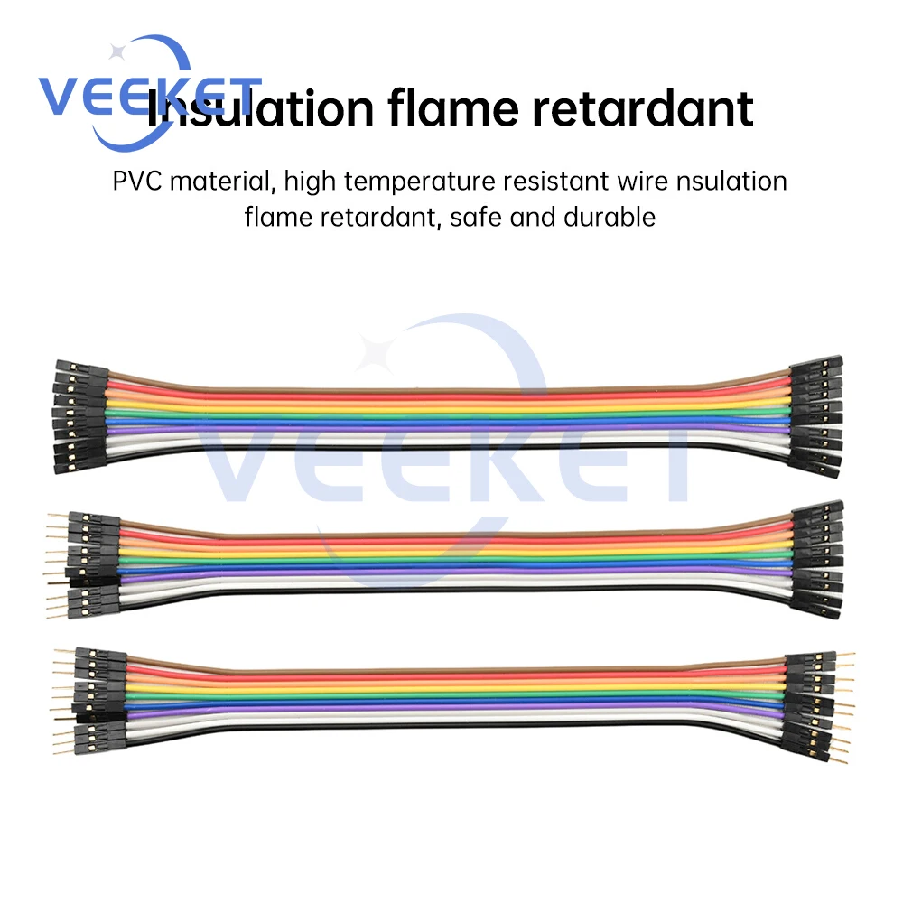10PIN النحاس النقي دوبونت خط موصل 20 سنتيمتر 30 سنتيمتر أنثى إلى أنثى ذكر إلى ذكر ذكر اللون كابل 2.54 محطة #2