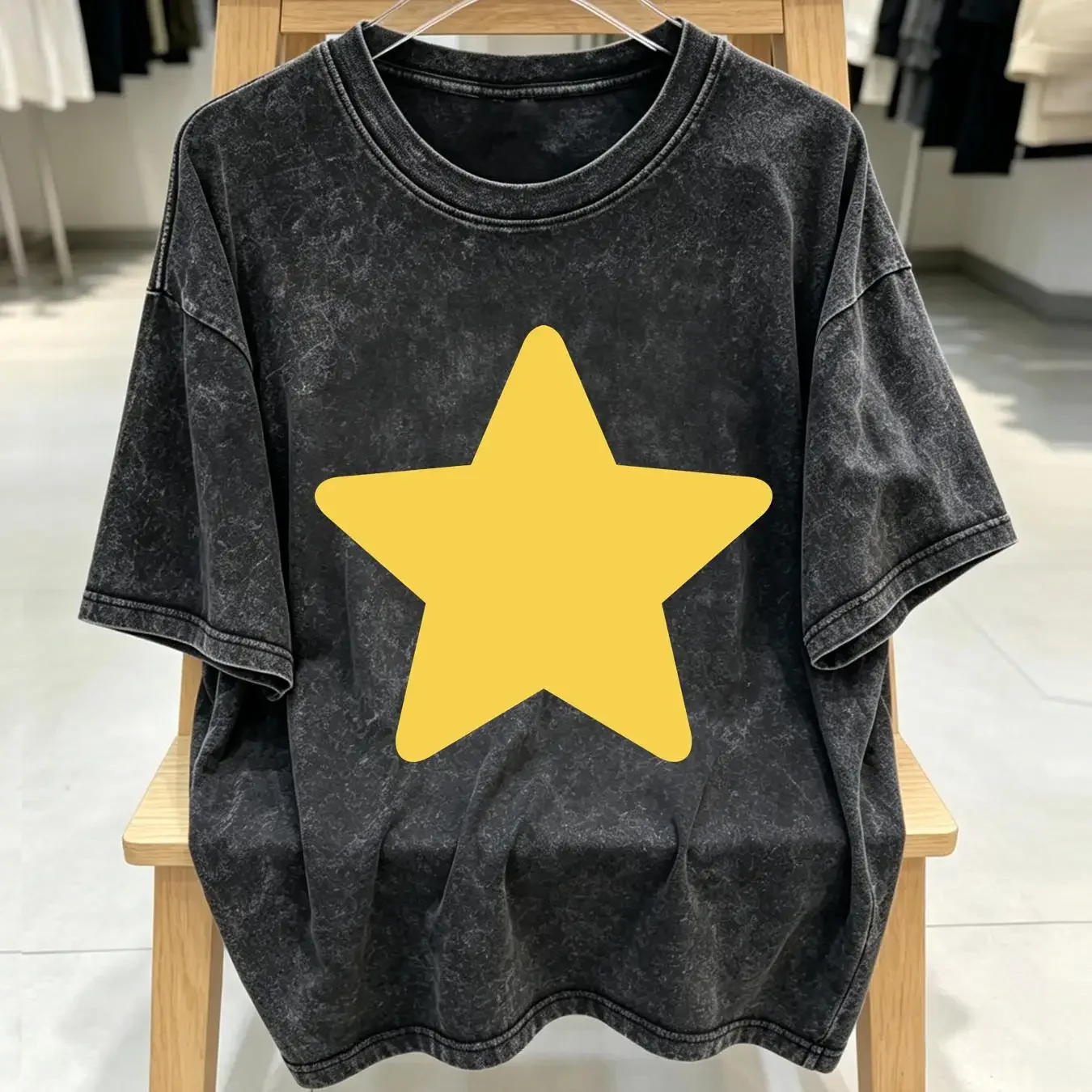 washed T Shirt Official Licensed Steven Universe Star vintage Washed Versatile Breathable Stretched Stylish streetwear Casual