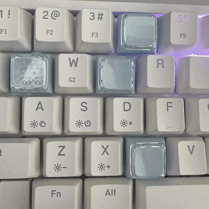 Keycap del profilo B2EF 8pcs Cheey per tastiere meccaniche PBT+PC KeyCap 1u per tastiere meccaniche Sostituzione riparazione