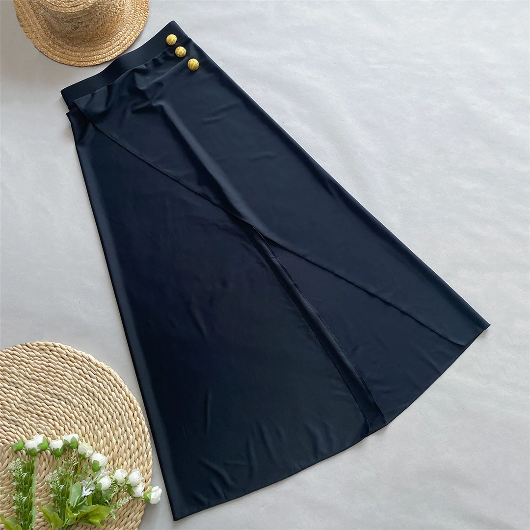 S - XL Sexy, mit Ausschnitten und Knoten versehener Rock, einteiliger Badeanzug, Damen-Badebekleidung, Damen-Badeanzug mit Falten, Badeanzug, Modell V5423. – Detail 14