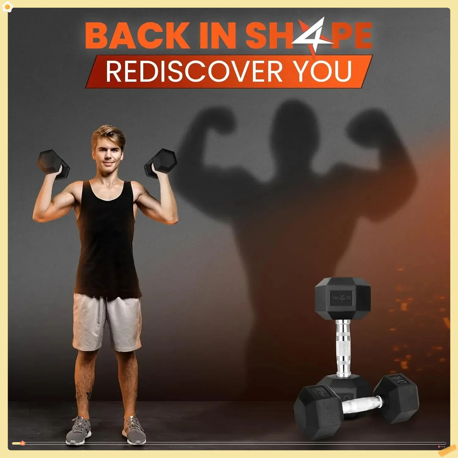 وزن خالي من الكروم بوزن 5 رطل، شكل سداسي يمنع المتداول. مثالية لصالة الألعاب الرياضية المنزلية والقوة وتدريبات القلب واللياقة البدنية لجميع المستويات.