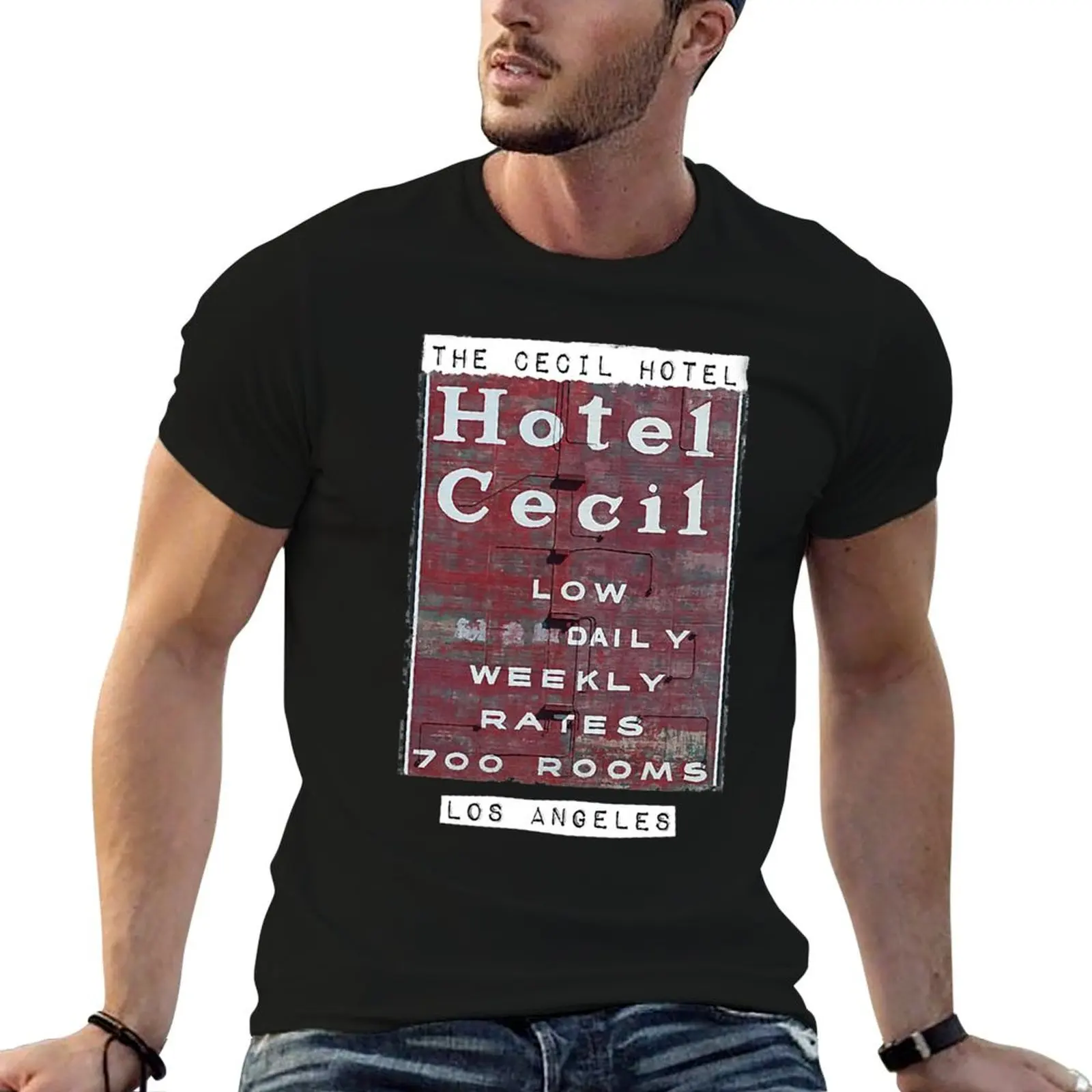 Cecil Hotel Los Angeles Hotel Cecil T-Shirt Anti-Pilling Casual T-Shirt