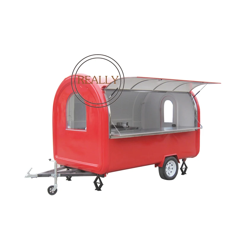 280 cm long hot sale mobile food kiosk good quality customized mobile food trailer for sale