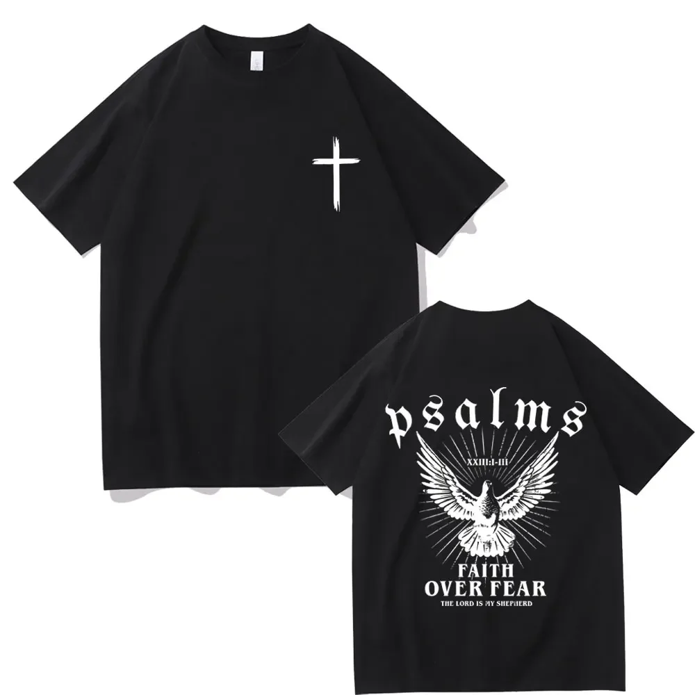 

Jesus Christian Peace Dove Fashion Print pattern T-shirt, summer men's clothing, casual sports 100% pure cotton T-shirt