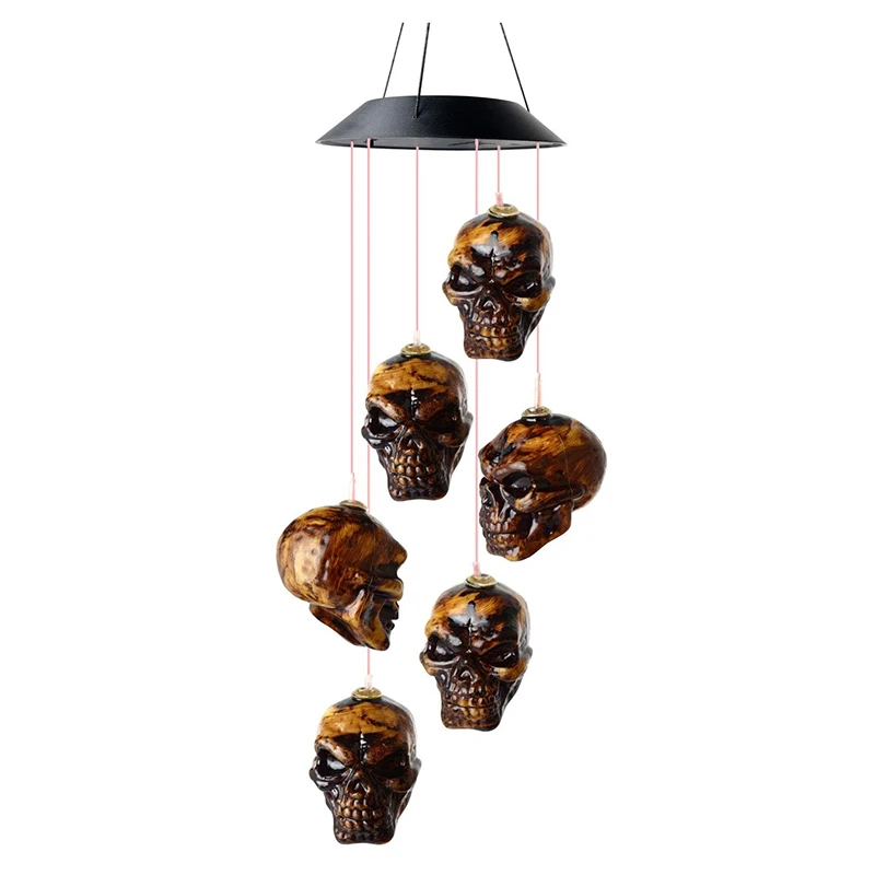 

Skeleton Skull Wind Chimes Solar Wind Chimes Kids Gifts Decoration Outdoor Gift Garden Decoration Holiday Lights