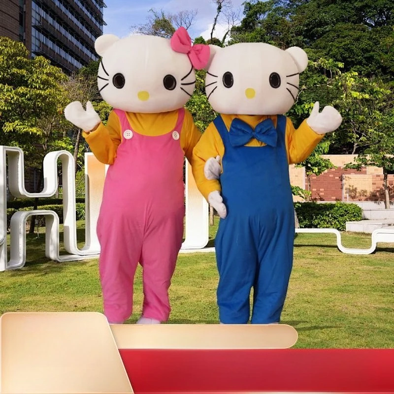 

Костюм-маскот Hello Kitty для интернет-знаменитостей: Кукла-костюм кошки КТ для выступлений и анимационных шоу