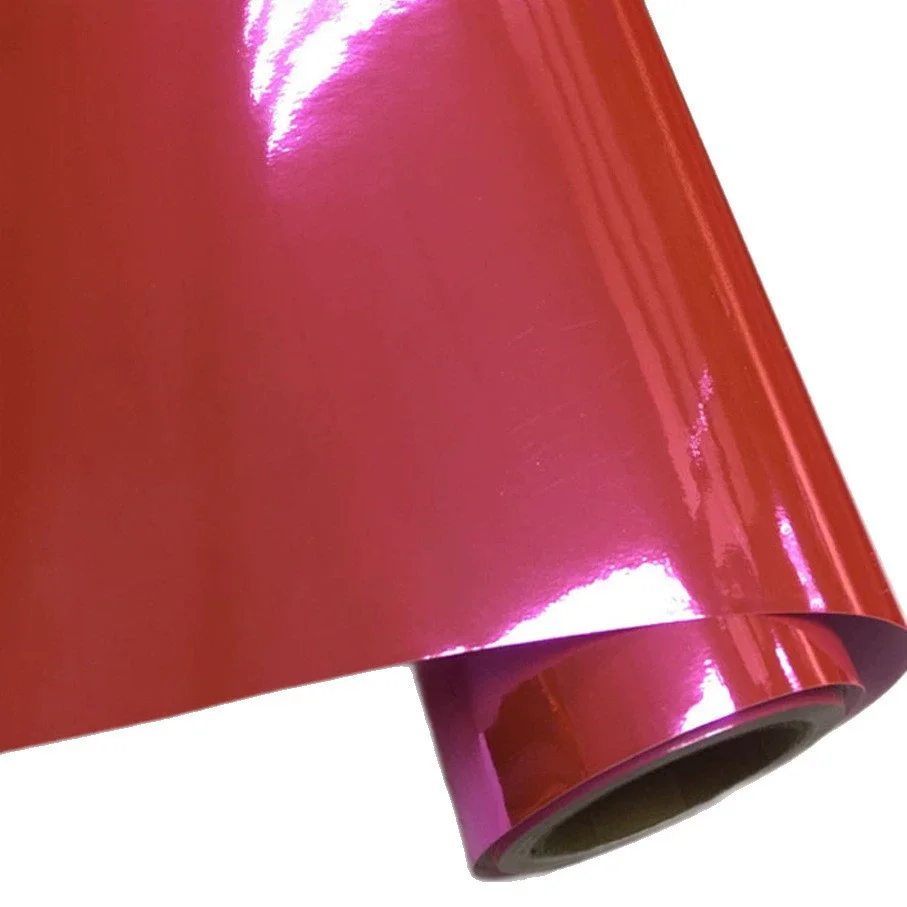 Premium Stretchable Chrome Mirror Pink Sticker Vinyl Wrap Film Self Adhesive Car Decal Wrapping with Air Release