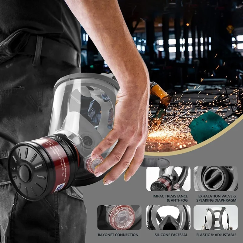 

A27F-Masks Survival Chemical Full Face Respirator Filter For Dust Machining Polishing Welding