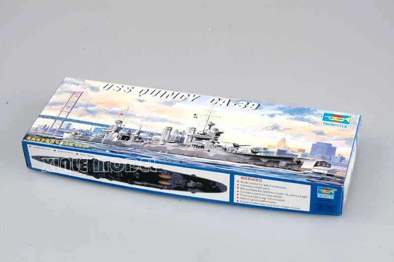 1/700 Trumpeter ประกอบรุ่น 05748 USS Quincy Heavy Cruiser CA-39 เรือโมเดล
