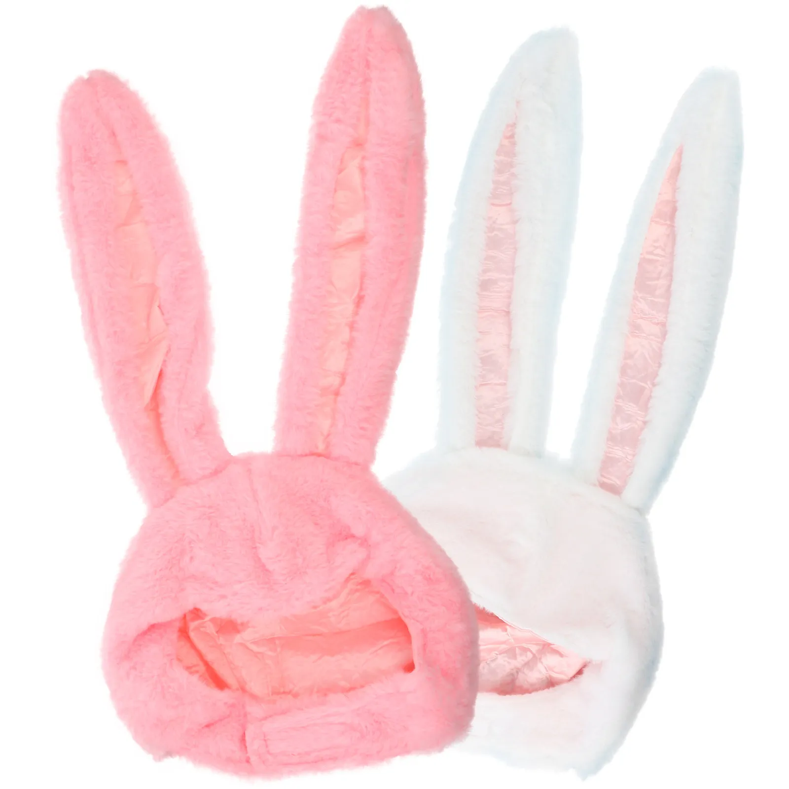 

2 шт., шляпа с кроличьими ушками, аксессуар для праздничного костюма, розовая, белая, в виде животного, для фестивалей, карнавалов, танцевальных выступлений, реквизит для фотосессий