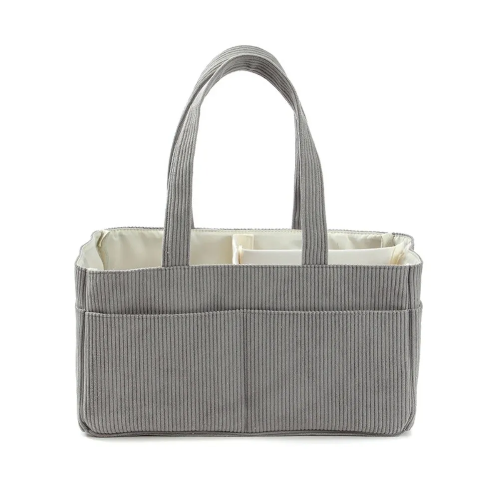Divided Pouch Large Capacity Diaper Organizer Foldable Divided Mommy Handbag Durable Lightweight Nursery Tote Mom