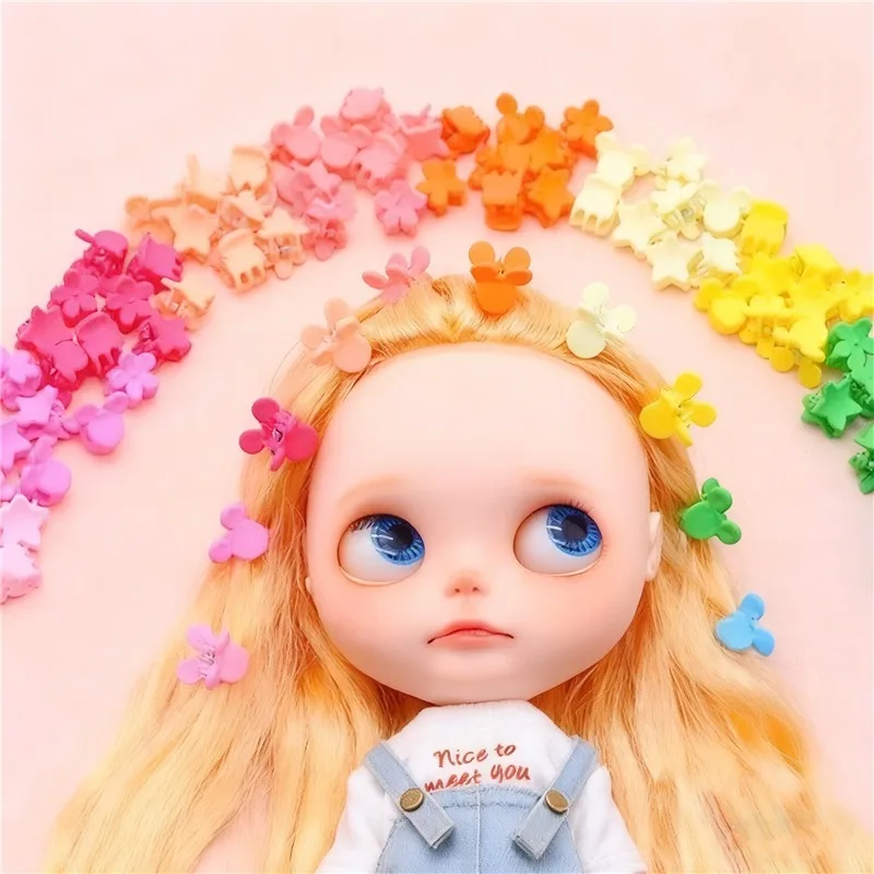 BJD ブライス人形 1/6 1/12 OB11 前髪ヘアクリップカラフルなミニ 2.5 センチメートル 3 センチメートルヘアピン髪帽子服衣類アクセサリー