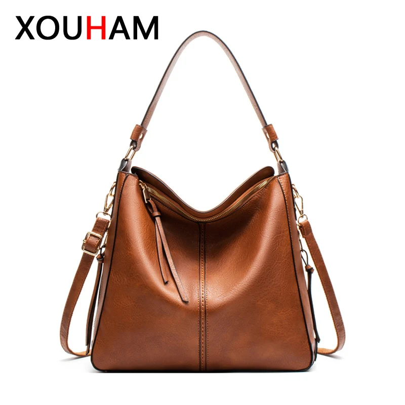 

XOUHAM Shoulder Bag for Women Large Capacity PU Leather Handbags Luxur Designer Female Purse Tote Bags Woman Messenger Pocket