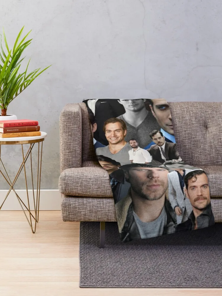 Henry Cavill Collage Throw Blanket Blanket For Baby Cute Blanket Soft Plaid Fluffy Shaggy Blanket