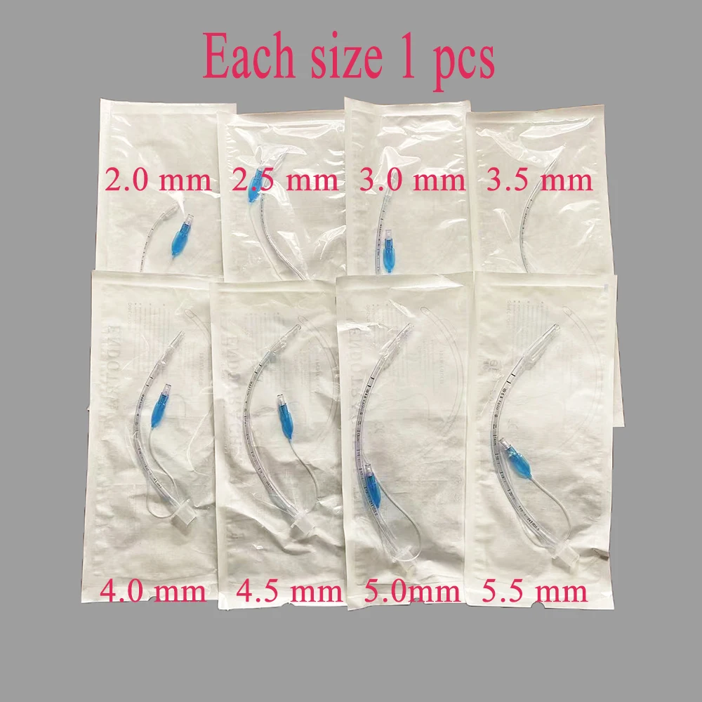 Pet Cat Dog Rabbit Use Endotracheal Tube With Cuff Tracheal Cannula Medyczna Jednorazowa Nauka ET Tubes Clinical Emergency Tools — zdjęcie 3