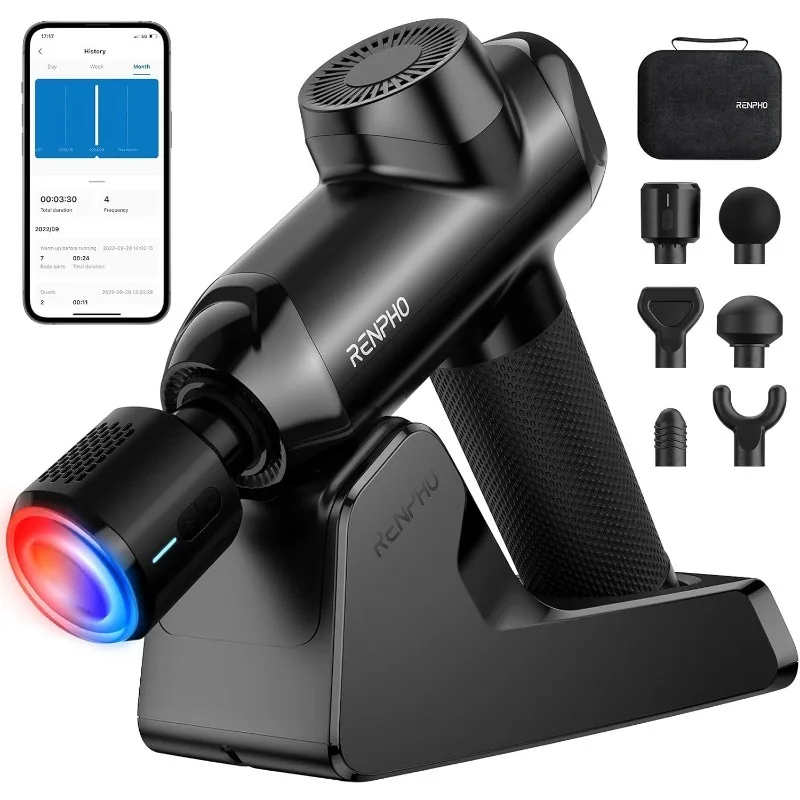 

Percussion Muscle Massage Gun for Athletes, Powerful Portable Electric Handheld Deep Tissue Massager Gun