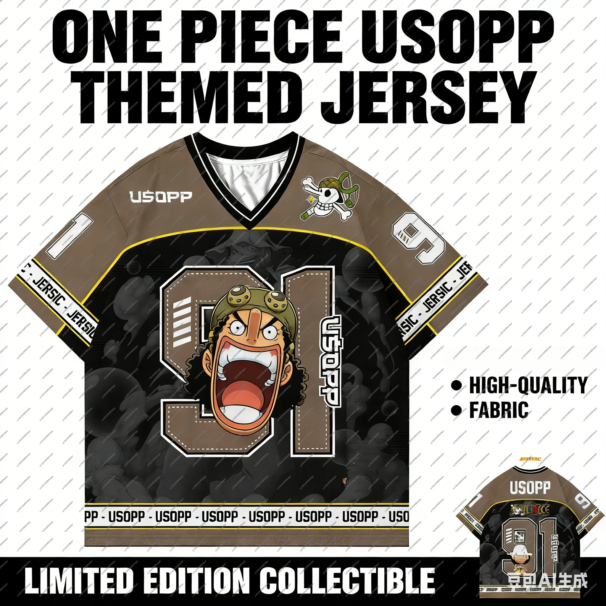 

Basketball Jersey One Piece Usopp Anime Korean Kpop Baseball Hockey T-shirt Fashion Streetwear Anime Daily Unisex Tops Tees