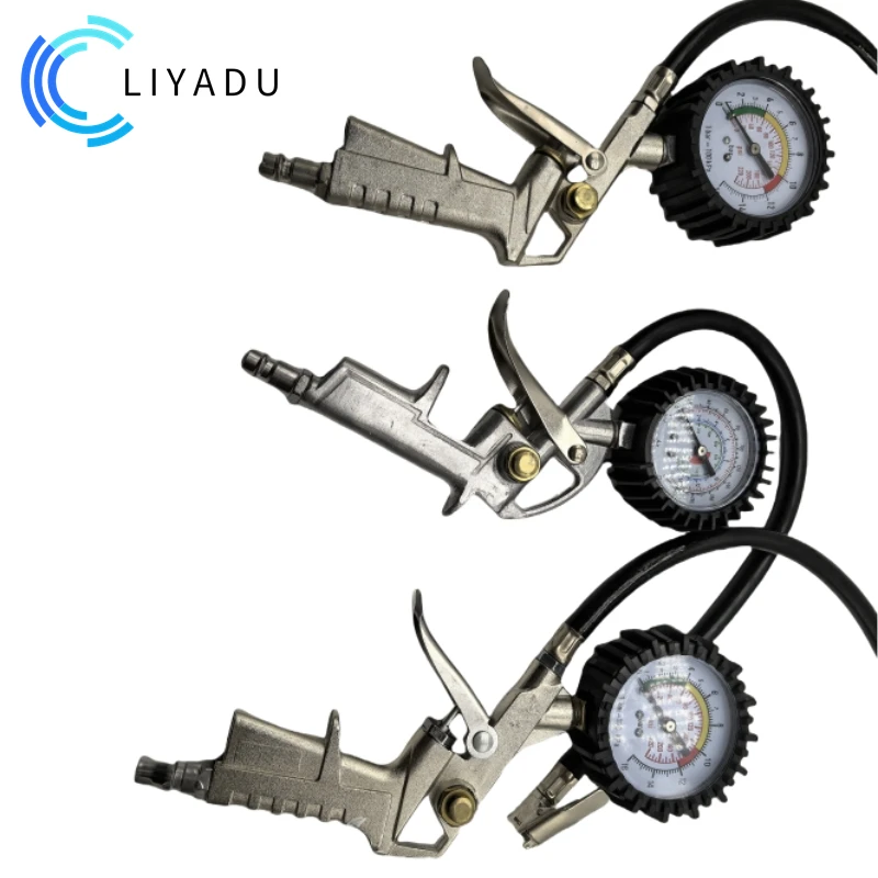 High Precision compressor pressure gauge Tyre inflation gun with pressure gauge For Car Motorcycle SUV  with high pressure air