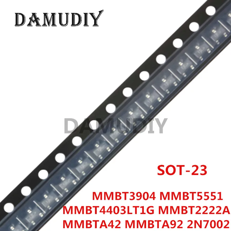

100pcs/lot/lot MMBTA42 MMBTA92 MMBT5551 MMBT4403LT1G MMBT3906 MMBT3904 MMBT2222A 2N7002 A42 A92 2N5551 3906 3904 2222 7002 4403
