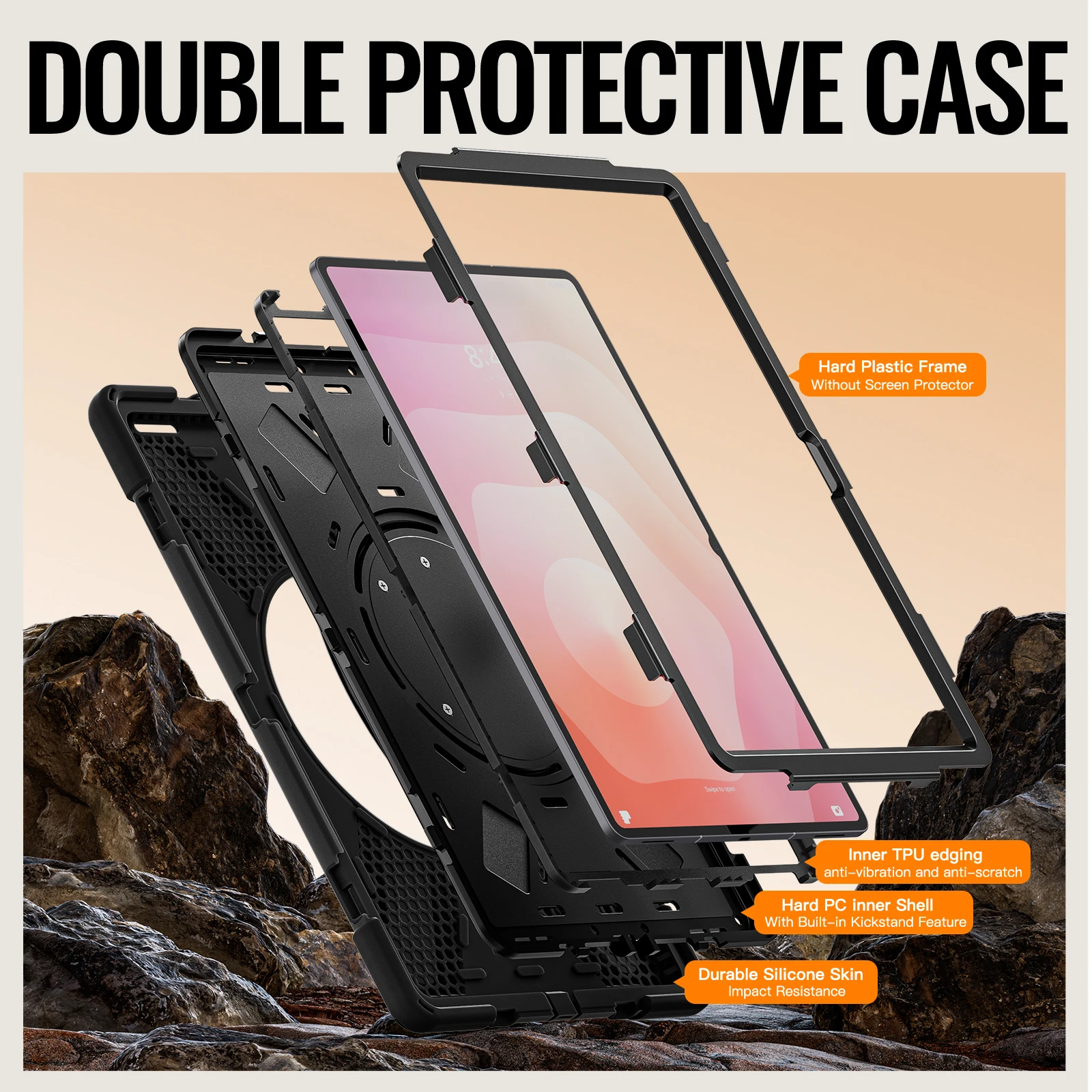 Handle Grip Case Universal For Samsung Tab S12 S11 Ultra 2026 2025 14.6